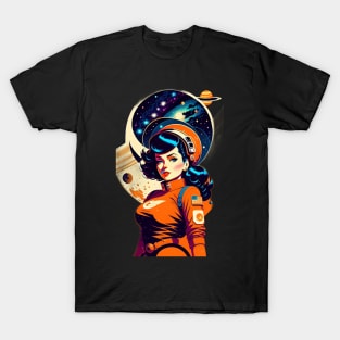 Space Pin Up Girl T-Shirt